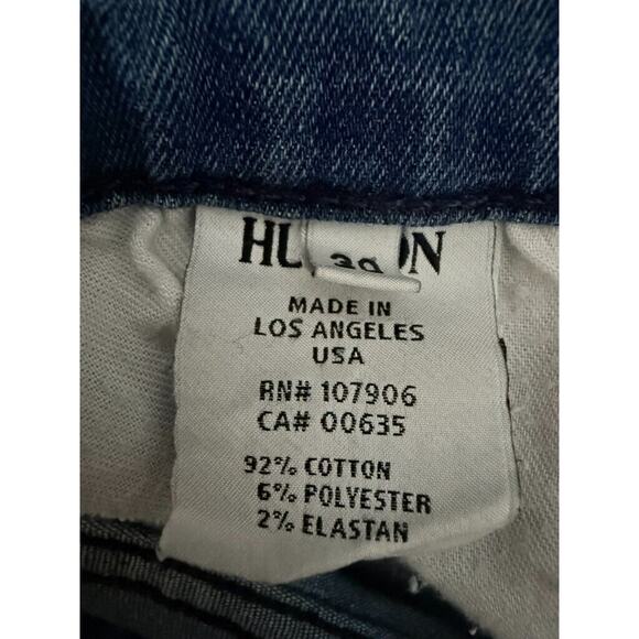 Hudson Y2K Krista Super Skinny Jeans Women 30x31 Blue Distressed USA Mid-Rise - Picture 9 of 10